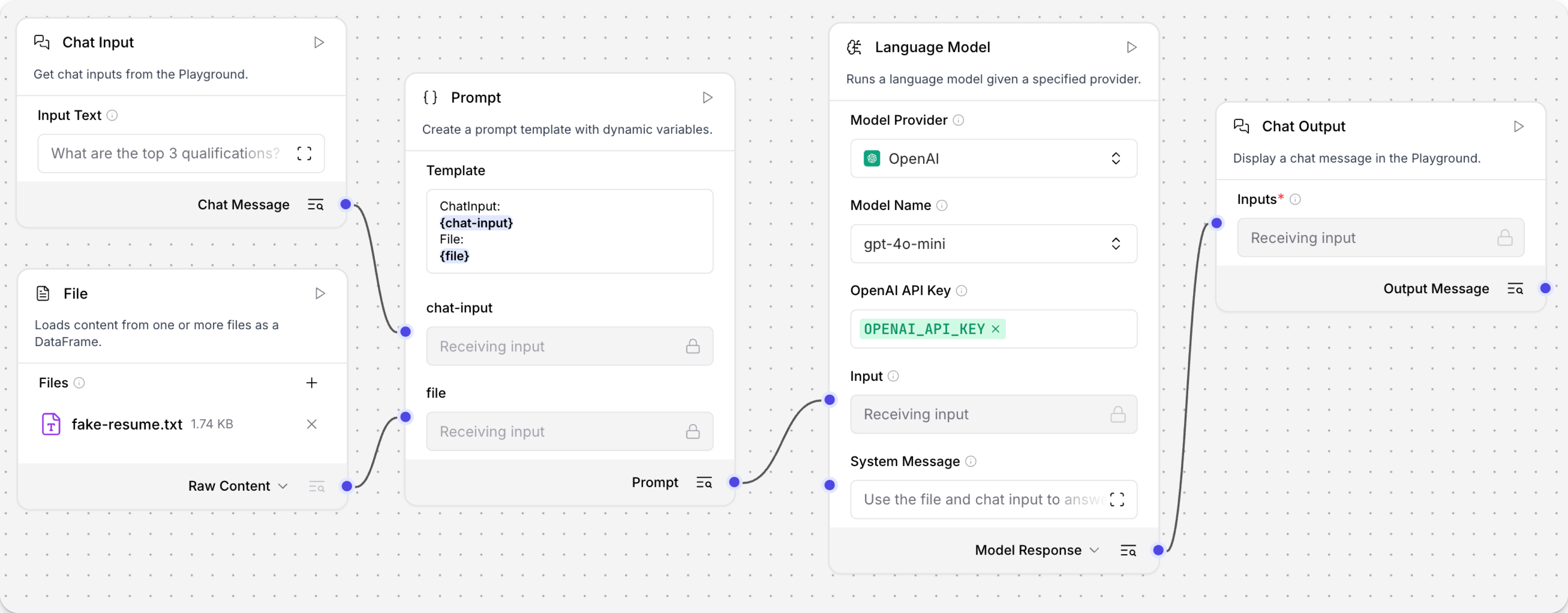 File loader chat flow